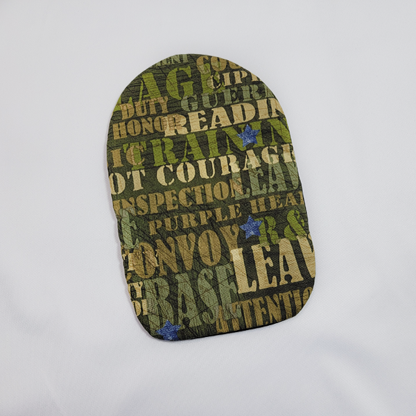 Camo Words Ostomy Pouch Cover | PouchWear.com